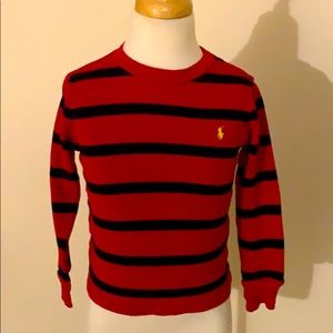 Red & Navy Stripe Polo Shirt